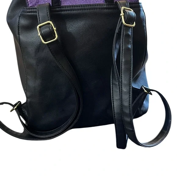 Betsey Johnson Quilted Cat Face Backpack Y2K Kawaii Coquette Glitter Rainbow Bag - Picture 7 of 16